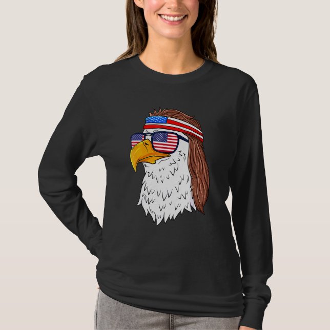 T-shirt American Bald Eagle Mullet 4 juillet Patriot améri (Devant)