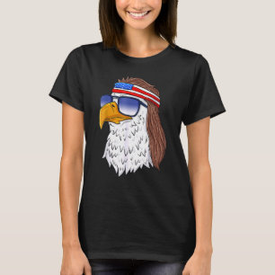 T-shirt American Bald Eagle Mullet 4 juillet Usa Patrio