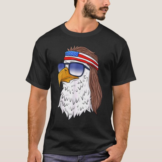 T-shirt American Bald Eagle Mullet 4 juillet Usa Patrio (Devant)