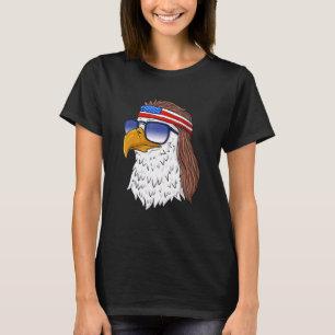T-shirt American Bald Eagle Mullet 4 juillet Usa Patrio