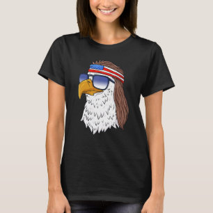 T-shirt American Bald Eagle Mullet 4 juillet Usa Patrio