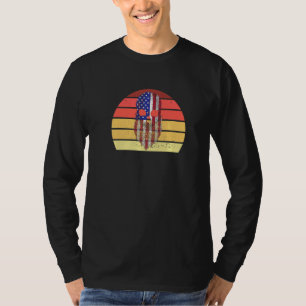 T-shirt American Beard Skull Funny Beard Humour de cheveux
