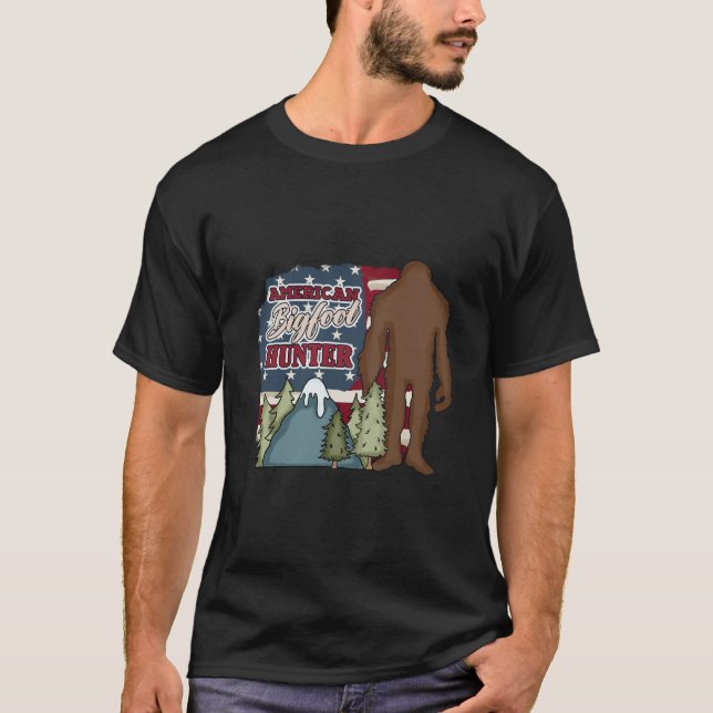 T-shirt American Bigfoot Hunter (Devant)