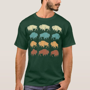 T-shirt American Bison Lover Animal Retro Buffalo