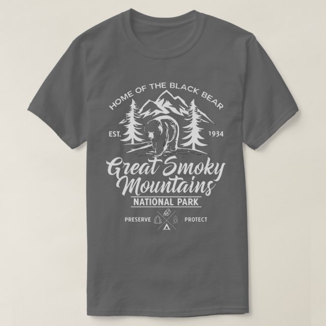 T-shirt American Black Bear Smoky Mountain 1 (Design devant)