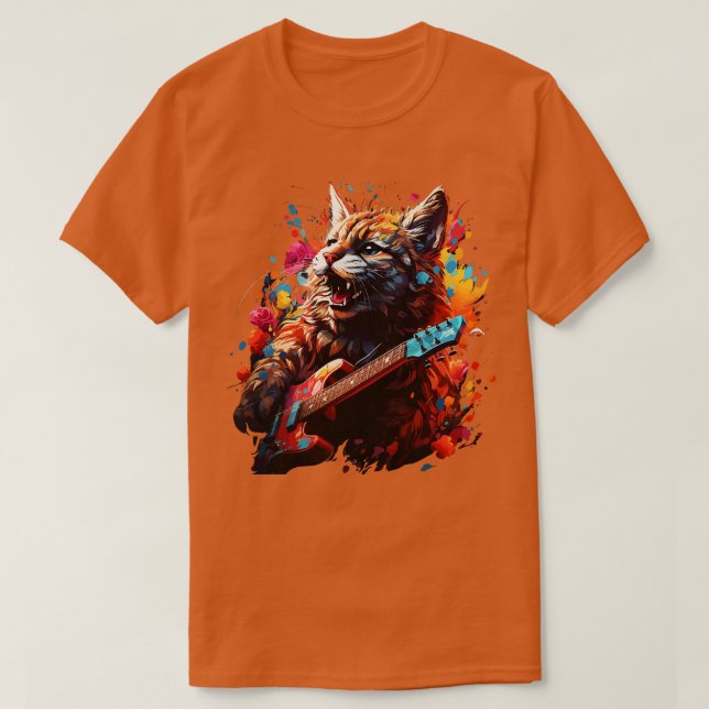 T-shirt American Bobcat Jouer de la guitare (Design devant)