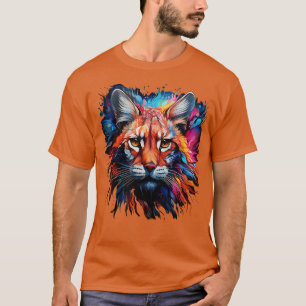 T-shirt American Bobcat Rainbow