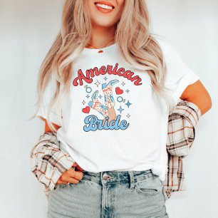 T-shirt American Bride 4 juillet Cowgirl Bachelorette