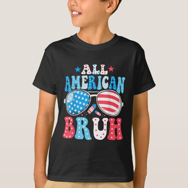 T-shirt American Bruh Independence Days Firework Patriotiq (Devant)