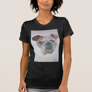 T-shirt American Bulldog Artistique Portrait pour animaux 