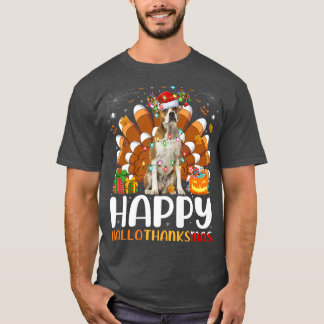 T-shirt American Bulldog Halloween Noël Happy Halloth