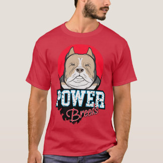 T-shirt American Bully Fawn et White Colours Power Breed