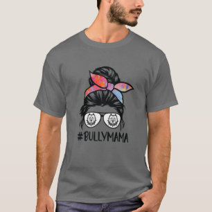 T-shirt American Bully Maman Messy Bun Lunettes de cheveux