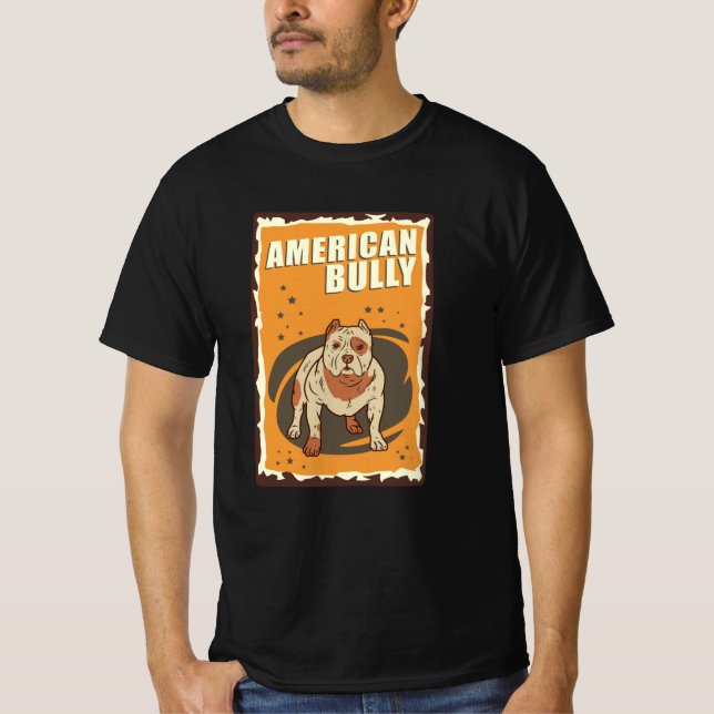 T-shirt American Bully Retro | Propriétaire de chiens Bull (Devant)