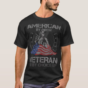T-shirt American By Birth Vétérinaire Par Choice Retro Fie