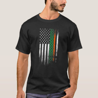 T-shirt American Celtic knot Stripes flag Irish Patrick's