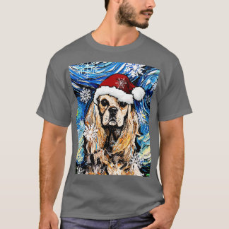 T-shirt American Cocker Spaniel Père Noël