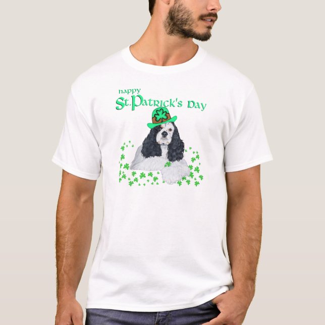 T-shirt American Cocker Spaniel Saint-Patrick (Devant)