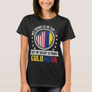 T-shirt American Colombian Flag Heart Colombia Patriot