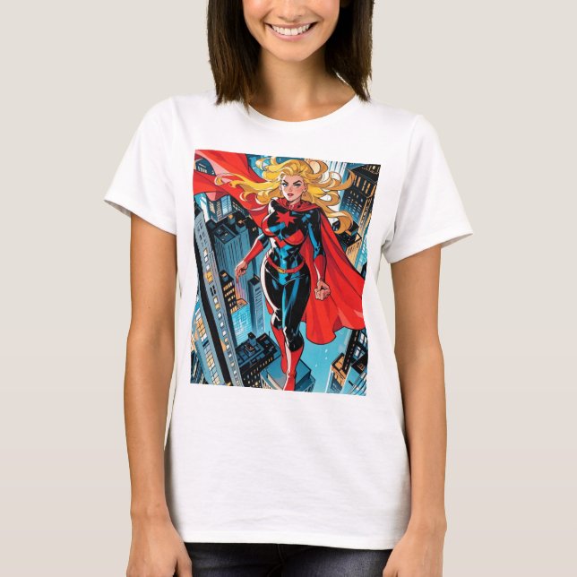 T-shirt American Comics, Retro American Comics superhéros (Devant)