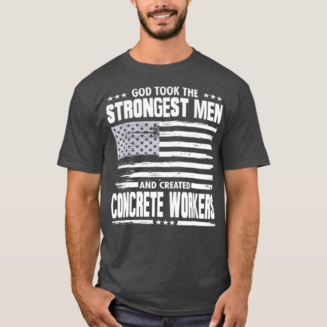 T-shirt American Concrete Workers Union Worker Fiers (Devant)