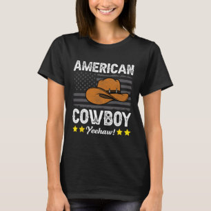 T-shirt American Cowboy Rodeo American Flag Vintage Cowboy