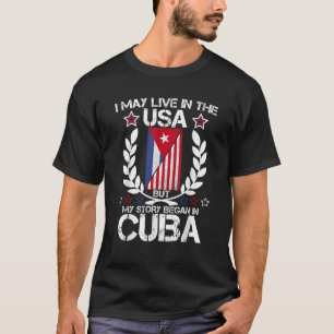 T-shirt American Cuban Roots Flag Chemise Mon Histoire A C