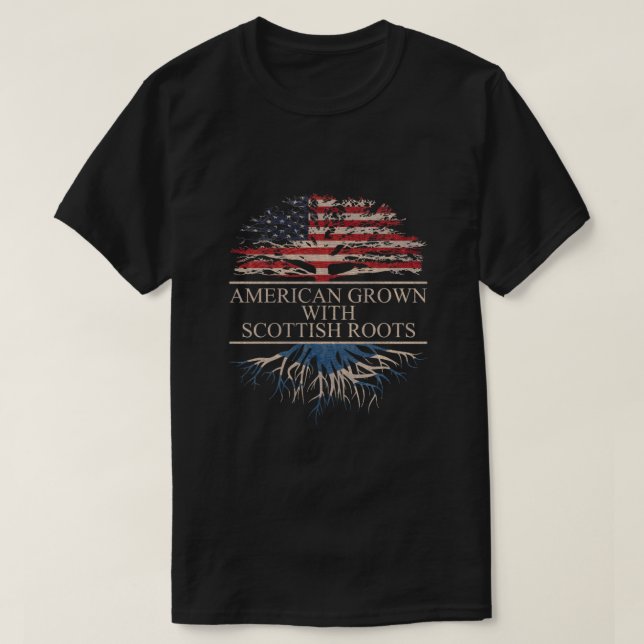 T-shirt American cultivé avec Scottish Roots Classic (Design devant)