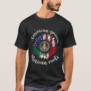 T-shirt American Cultivé Mexicain Racines Cinco De Mayo Su