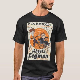 T-shirt American Dad Wheels Et Le Legman Kanji