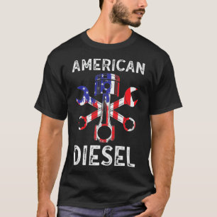 T-shirt American Diesel American Flag Truck Mechanic
