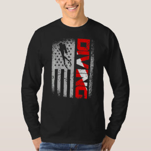 T-shirt American Diver Down Drapeau Us Flag Dive 1