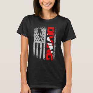 T-shirt American Diver Down Drapeau Us Flag Dive 1