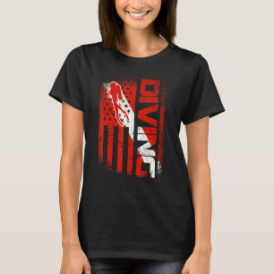 T-shirt American Diver Down Flag Us Flag Dive 3