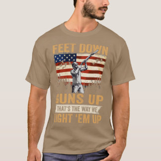T-shirt American Duck Hunter Pieds Down Guns Up USA Duck H