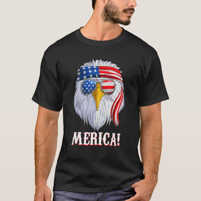 T-shirt American Eagle Merica Hommes Femmes Usa Drapeau Pa (Devant)