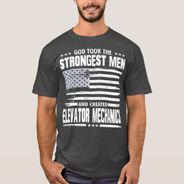 T-shirt American Elevator Mechanic Art Union Travailleur D (Devant)