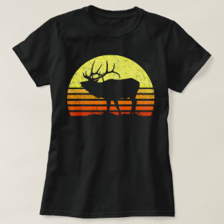T-shirt American Elk Hunter Dad Vintage Retro Sun Bow