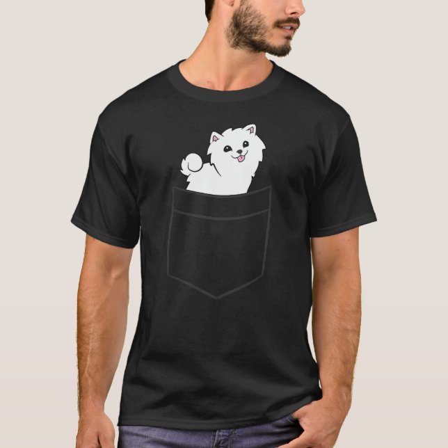 T-shirt American Eskimo Dog In The Pocket Cute American Es (Devant)