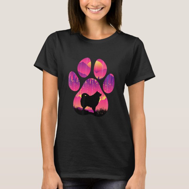 T-shirt American Eskimo Paw Mom Dad Dog  Women Men (Devant)