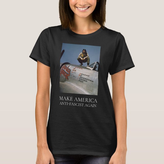 T-shirt American Female WWII Pilot MAAFA (Devant)
