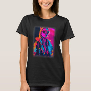 T-shirt American Femme Cool esthétique Rave Techno Girl Re