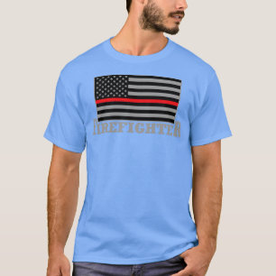 T-shirt American Fire Fighter Firefighter US Flag Fireman