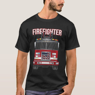 T-shirt American Firefighter Boys Fire Department Truck Fi
