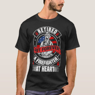 T-shirt American Firefighter Retirement US Flag Retirez Fi
