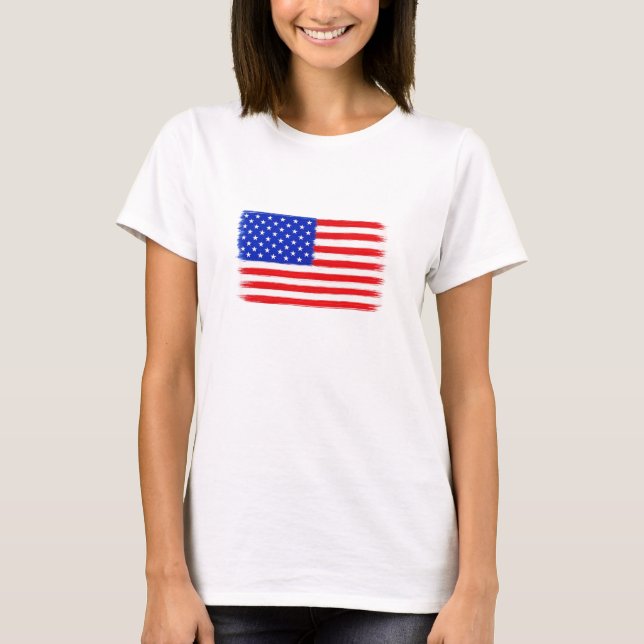 T-shirt American flag  (Devant)
