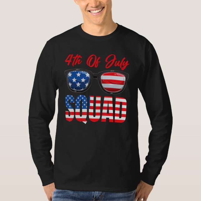 T-shirt American Flag 4th Of July Squad 4th Of July (Devant)