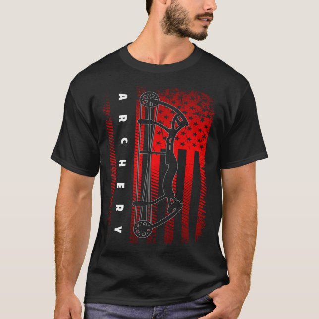 T-shirt American Flag Archery (Devant)