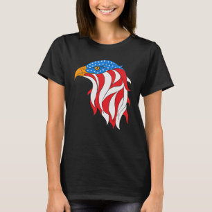 T-shirt American Flag Bald Eagle 4 juillet