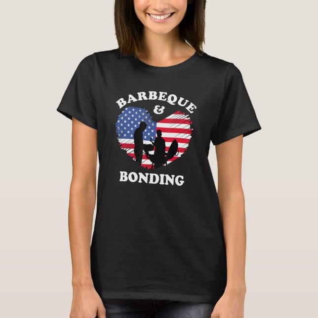 T-shirt American Flag Barbeque et Bonification 4 juillet g (Devant)